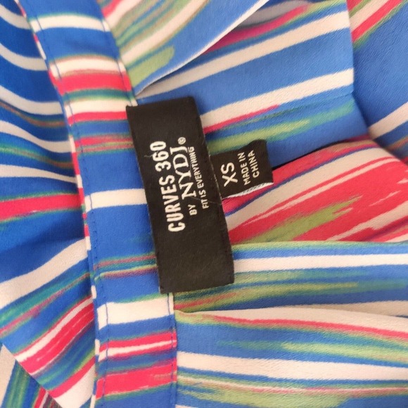 Not Your Daughters Jeans Top Striped 3/4 Sleeve - Picture 11 of 12